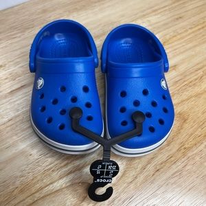 Crocs Unisex Child Crocband Clogs Bright Cobalt/Charcoal C7